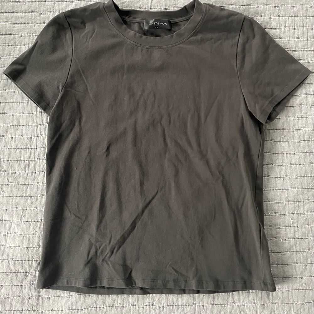 White Fox Boutique Figure It Out Tee (Charcoal) - L
